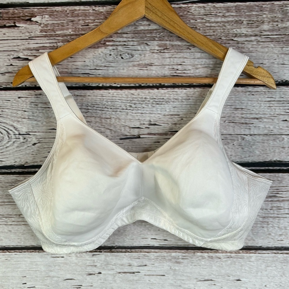 Playtex 4049 White 18 Hour Seamless Smoothing Bra Wirefree Plus Size 44C Lined